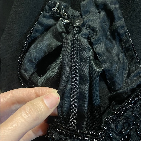 Laurence Kazar sequin halter gown Y2K size large black - Picture 8 of 9